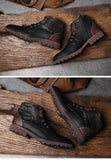 メンズ ブーツ メンズブーツ ショートブーツ ワークブーツ 靴 メンズシューズ カジュアル 大きいサイズ カジュアルシューズ ブラウン ブラック シンプル レースアップ ムートンブーツ 24.5～29.0cm 革靴 アメカジ (sd103)