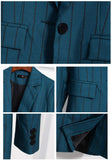 レディース スーツ テーラードジャケット OL  7-19号 通勤 大人 キャリア ストライプ 大きいサイズ 上品 ターコイズブルー ネイビー 2点セット パンツスーツ パンツ フォーマル オフィス カジュアル S-5L 秋 冬（suit405）