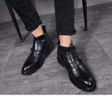 メンズ 男性 ショートブーツ メンズ ブーツ ビジネスブーツ サイドジップ カジュアル 革靴 皮靴 紳士靴 24.0-27.0cm シンプル 結婚式 冠婚葬祭 ブラック 黒 バイカー (sd85)